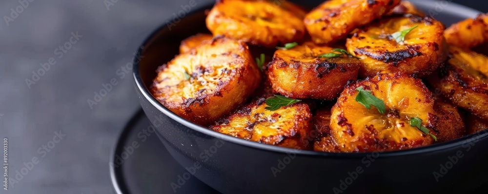 Plantains fried to a golden brown