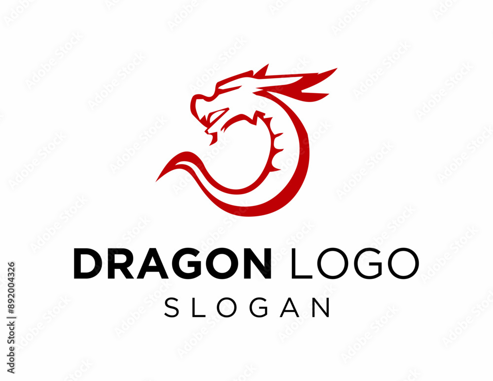 Logo about Dragon created using the CorelDraw application. on a white background. Logo about Dragon created using the CorelDraw application. on a white background.