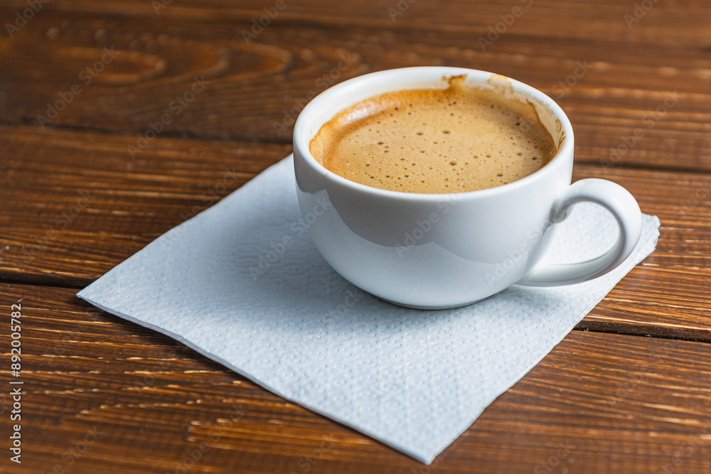 Fototapeta premium Hand written note on a coffee stained napkin with an empowe