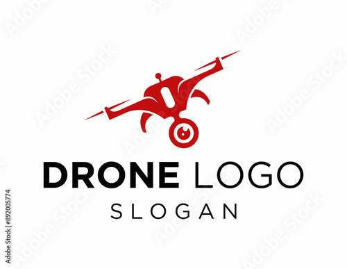 Logo about Drone created using the CorelDraw application. on a white background.