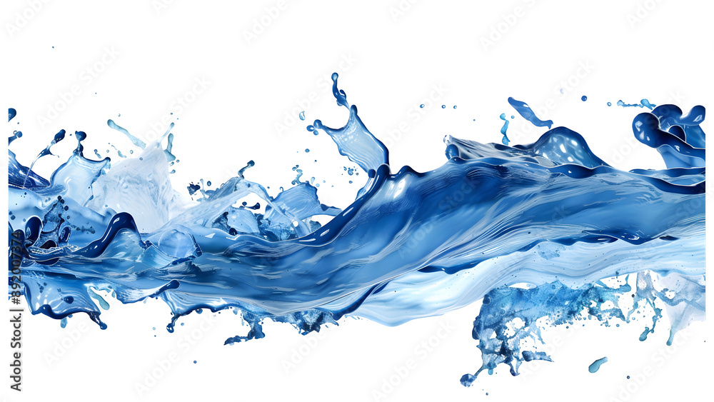Blue paint splash isolated on a transparent background, PNG Blue paint splash isolated on a transparent background, PNG