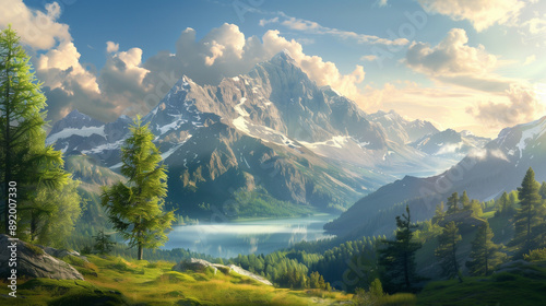 beautiful mountains landscape wallpaper