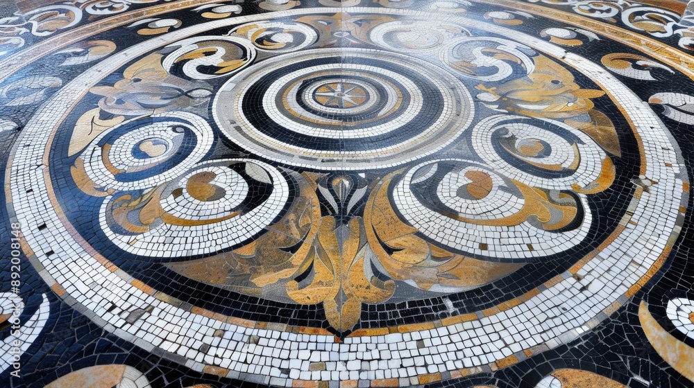 Obraz premium Venetian Floor Mosaic with Copy Space
