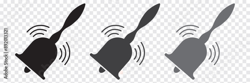 notification bell icon vector. Linear style sign for mobile concept and web design. notification bell symbol illustration. Pixel vector graphics - Vector. EPS 10.