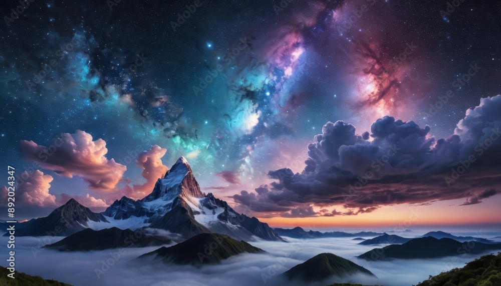 Milky Way Over Mountain Range Milky Way Over Mountain Range