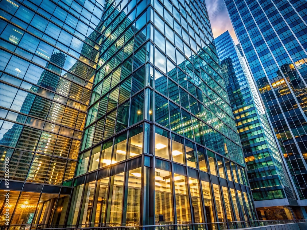 Modern blurred glass wall of a high-rise business office building at the financial district serves as a sleek abstract background for corporate concepts. Modern blurred glass wall of a high-rise business office building at the financial district serves as a sleek abstract background for corporate concepts.