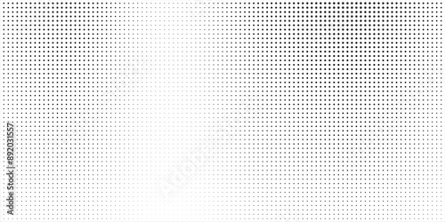 Dotted gradient halftone background. Horizontal seamless dotted pattern in pop art style. Abstract modern stylish texture. Fade gradient black and white half tone background. Vector illustration. photo