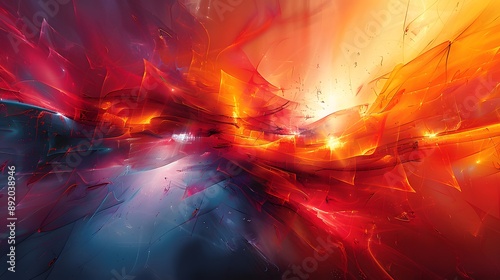 Dynamic Abstract Composition by Generative AI photo