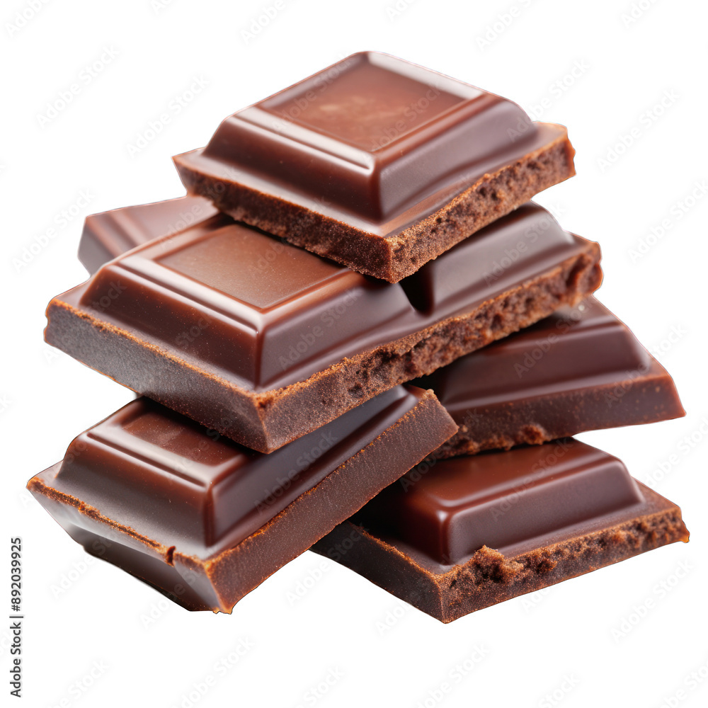 Stack of Chocolate bar isolated on transparent background Stack of Chocolate bar isolated on transparent background