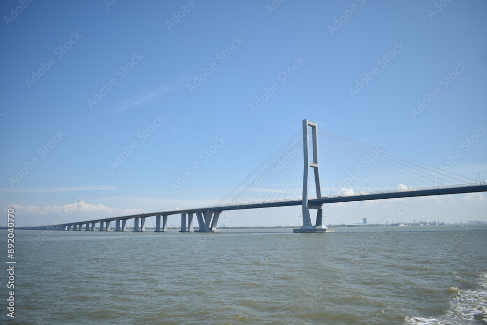 Suramadu Bridge which connects Java Island and Madura Island. This bridge is very famous.
Suramadu Bridge which connects Java Island and Madura Island. This bridge is very famous.
