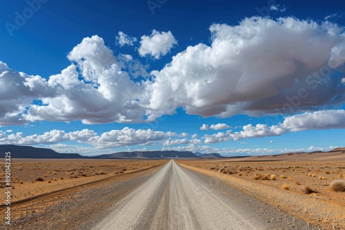 21070036 18 18. A long, straight road stretching into the horizon through a vast, empty desert with dramatic clouds above --ar 3:2 --personalize qujpd9j Job ID: 246e7d6d-25e9-4cb6-8328-c9593d69c97e © worapong