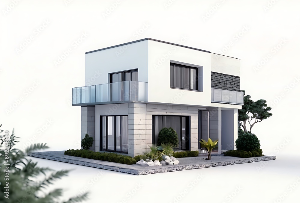 Architectural model of Residential Housing(house and apartment house) .Created with perspective in mind. Architectural model of Residential Housing(house and apartment house) .Created with perspective in mind.