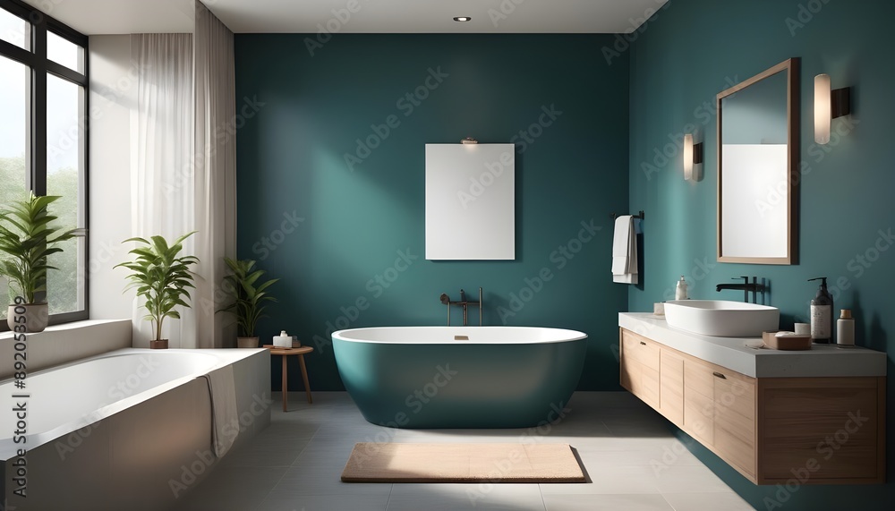 Photo interior modern design room 3d illustration