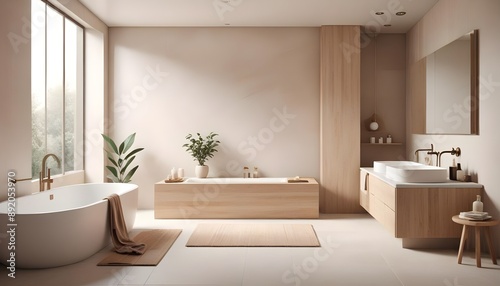 Photo interior modern design room 3d illustration