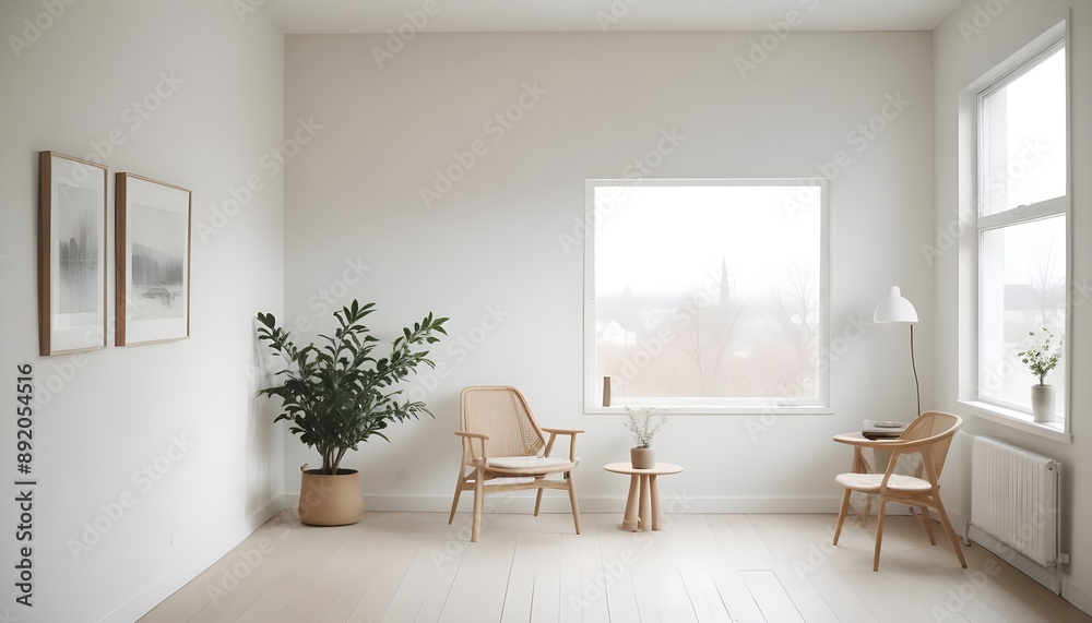 Fototapeta premium Photo interior modern design room 3d illustration