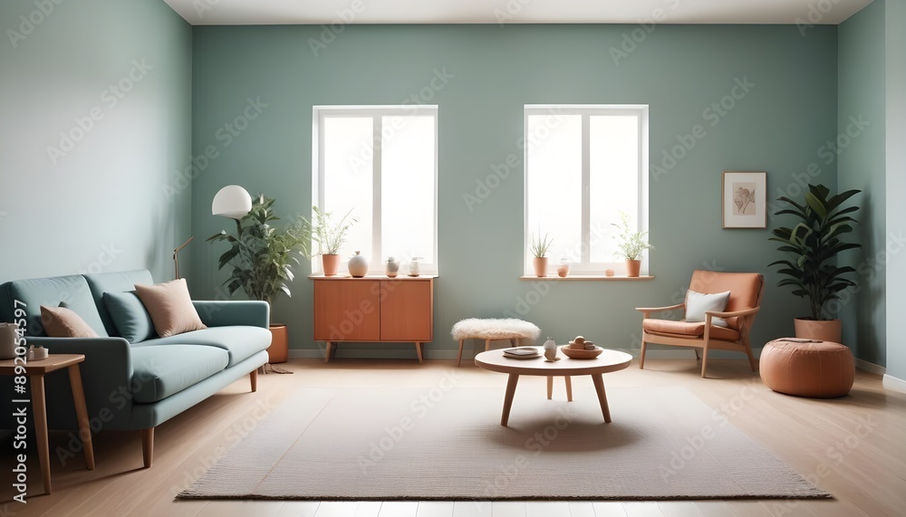 Photo interior modern design room 3d illustration Photo interior modern design room 3d illustration