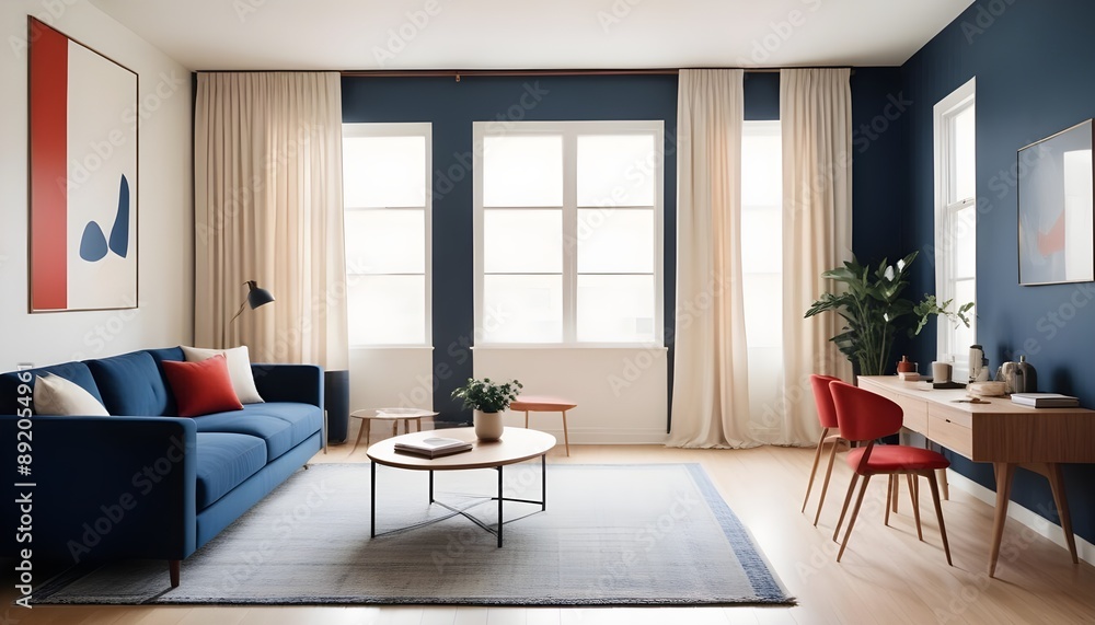 Fototapeta premium Photo interior modern design room 3d illustration