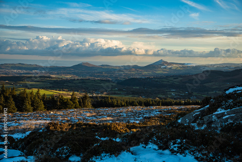 Dublin, Ireland - city and nature views from the top of a hill photo