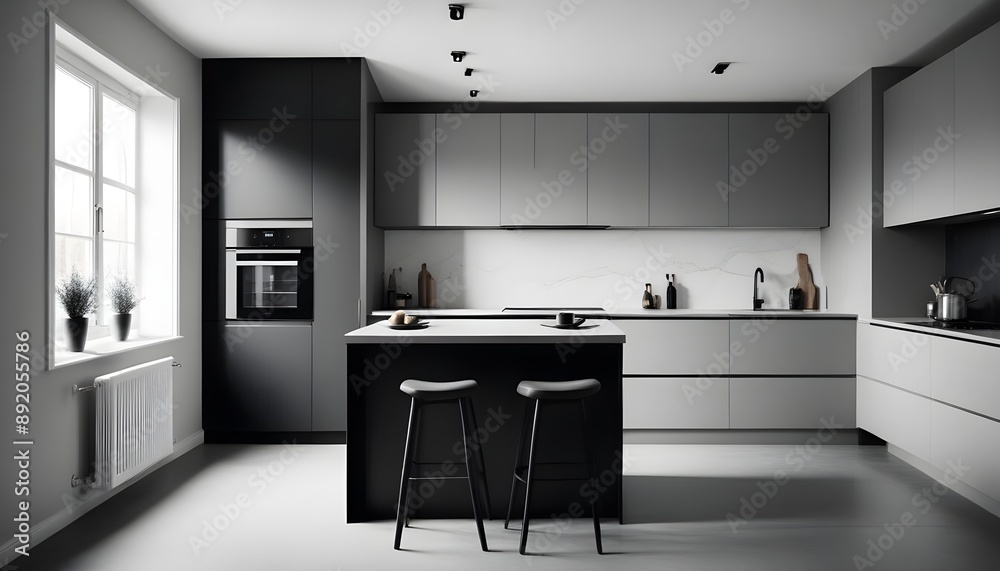 Photo interior modern design room 3d illustration Photo interior modern design room 3d illustration