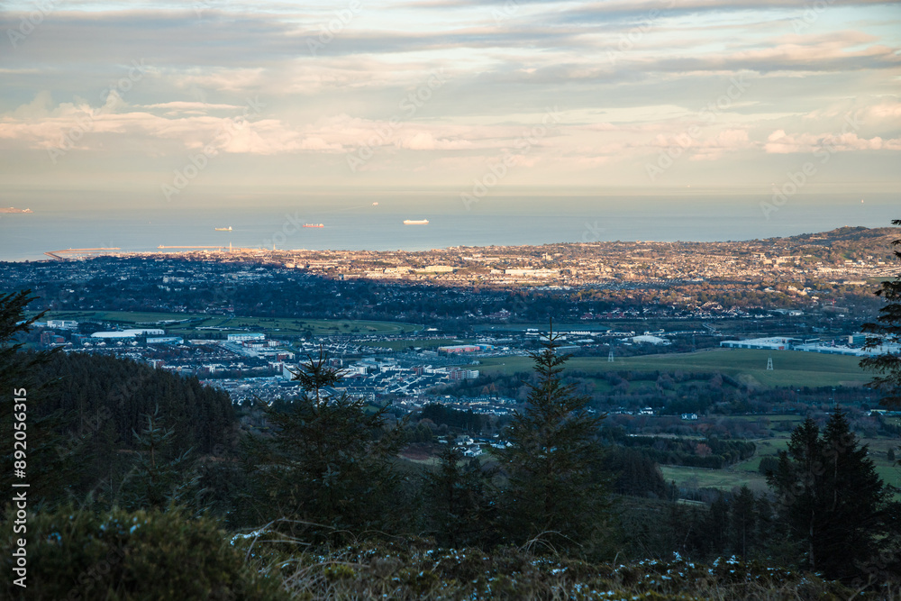 Dublin, Ireland - city and nature views from the top of a hill Dublin, Ireland - city and nature views from the top of a hill