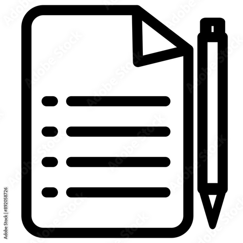 Document with bullet points icon symbol - to do or task list with bullet points