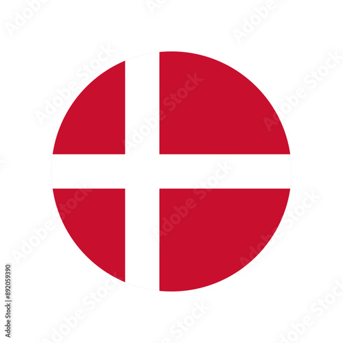 Round Denmark flag icon