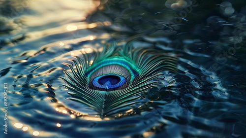 Wallpaper Mural peacock feather close up Torontodigital.ca