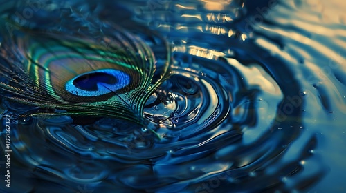 Wallpaper Mural abstract blue ripples Torontodigital.ca