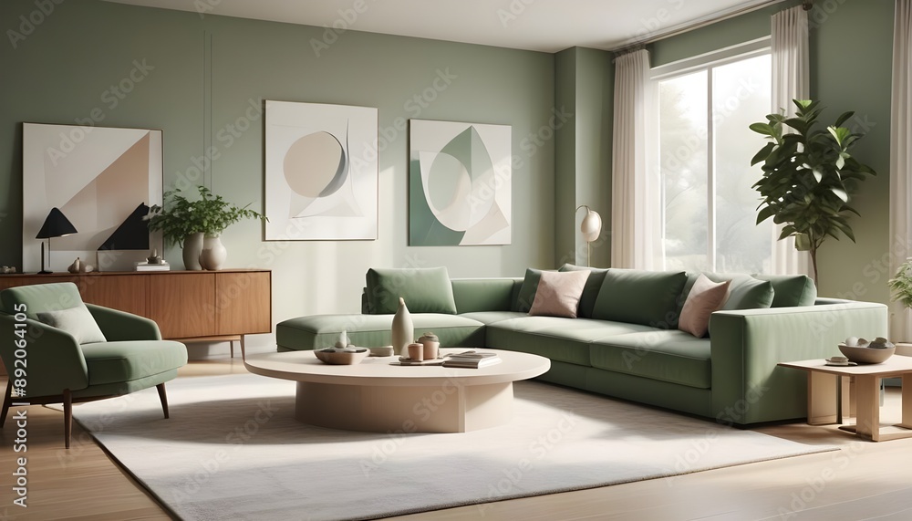 Photo interior modern design room 3d illustration Photo interior modern design room 3d illustration