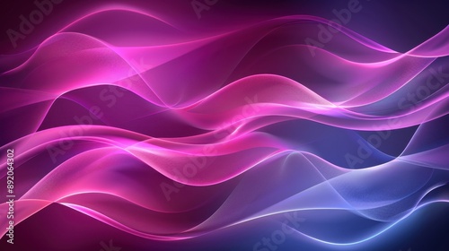 Abstract colorful waves in vibrant pink and purple hues © priska