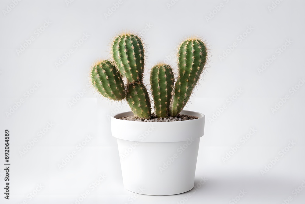 Desert cactus plant in pot background, Ai Generated Desert cactus plant in pot background, Ai Generated