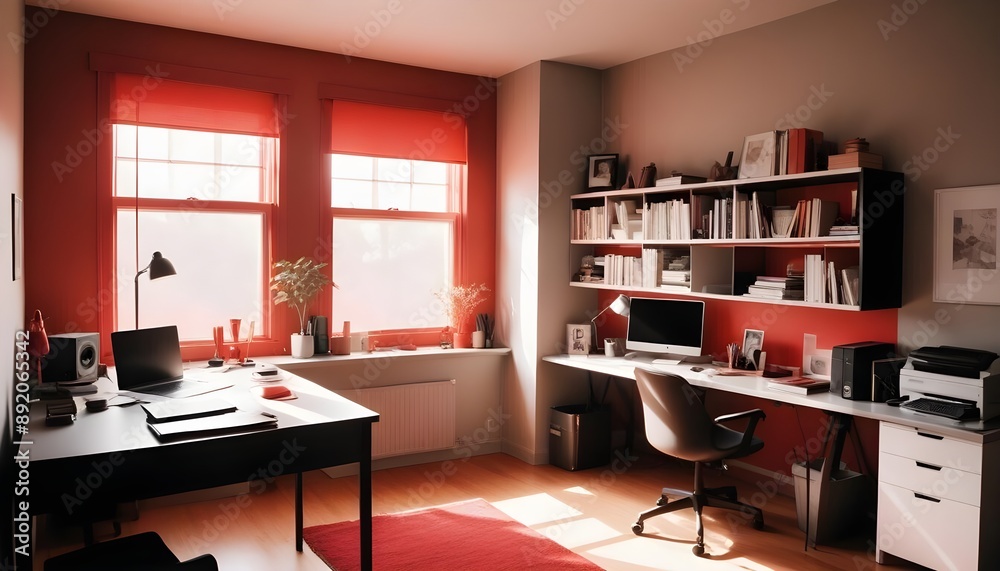 Photo interior modern design room 3d illustration Photo interior modern design room 3d illustration