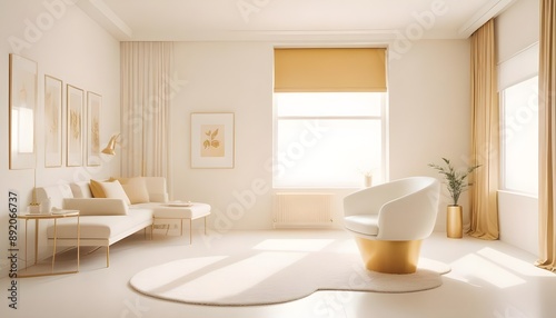Photo interior modern design room 3d illustration