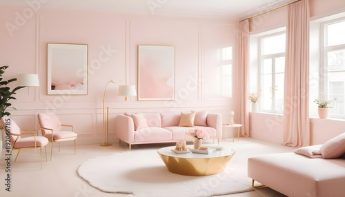 Photo interior modern design room 3d illustration