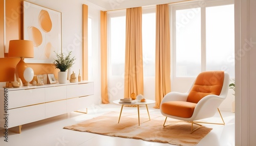 Photo interior modern design room 3d illustration