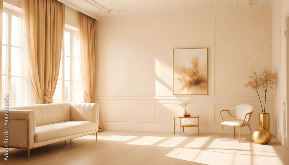 Photo interior modern design room 3d illustration Photo interior modern design room 3d illustration