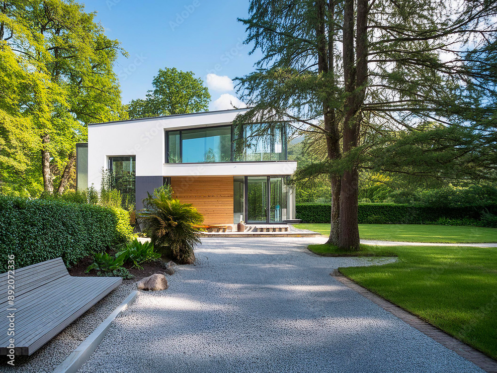 Modernes Einfamiienhaus mit Garten Modernes Einfamiienhaus mit Garten