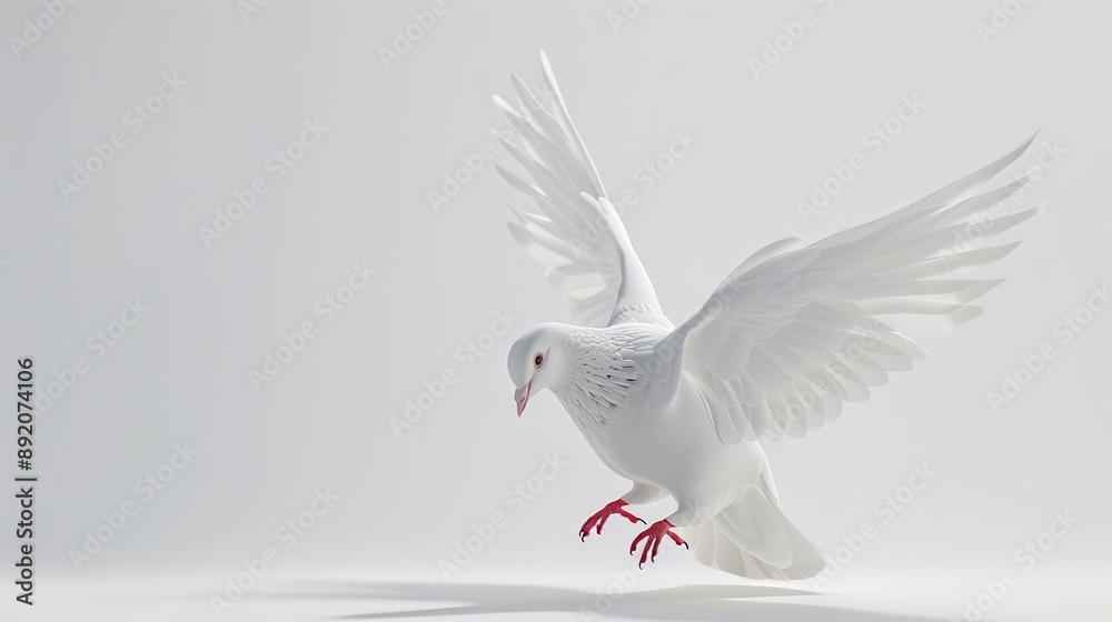 Fototapeta premium dove isolated on white background