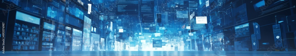 Obraz premium Blockchain Revolution in Retail: A Map of the US Retail Hubs with Blockchain Symbols Highlighting Transparency in Product Sourcing and Consumer Trust in Supply Chain Management