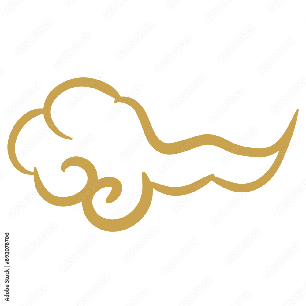 Chinese cloud golden lines material Chinese cloud golden lines material
