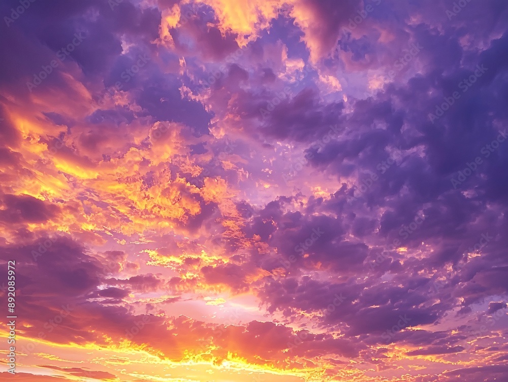 5. A mesmerizing sunset with a sky painted in vivid oranges and deep purples, the sun dipping below the horizon, casting a warm, golden light on scattered clouds, creating a stunning and serene 5. A mesmerizing sunset with a sky painted in vivid oranges and deep purples, the sun dipping below the horizon, casting a warm, golden light on scattered clouds, creating a stunning and serene