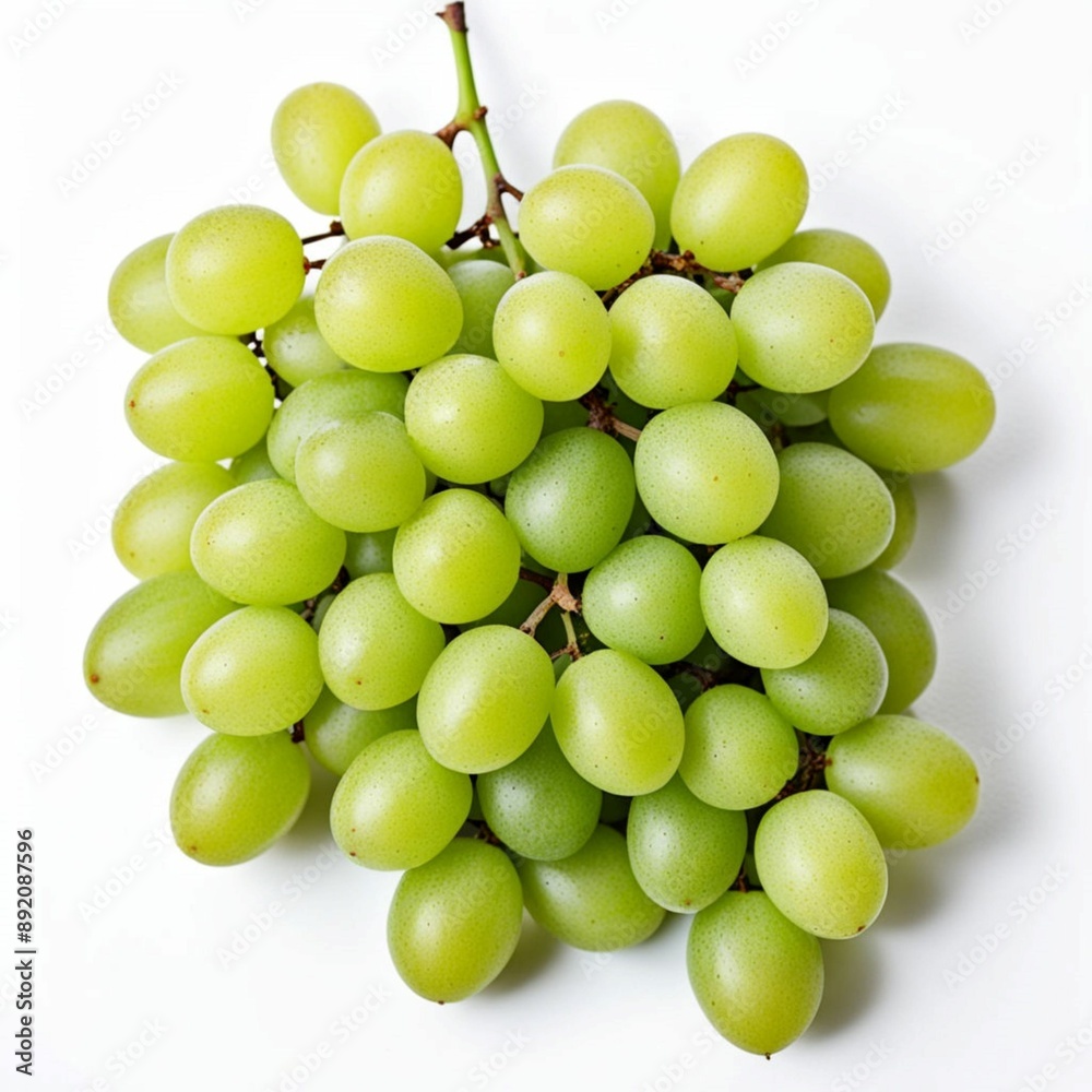 Bunch of Green Seedless Grape isolated on white background. Bunch of Green Seedless Grape isolated on white background.