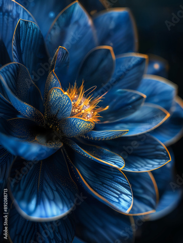 close up of blue flower