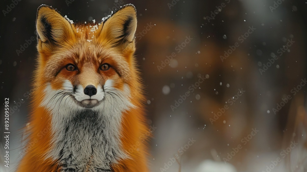 Captivating Close-up of Red Fox Gazing Directly at the Camera Captivating Close-up of Red Fox Gazing Directly at the Camera