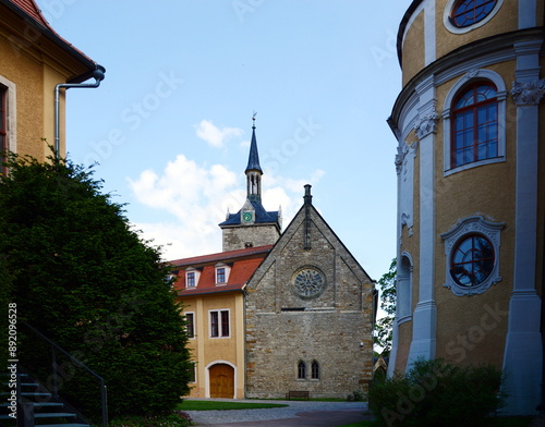 Historical Castle and Church Ettersburg in the Town Weimar, Thuringia photo