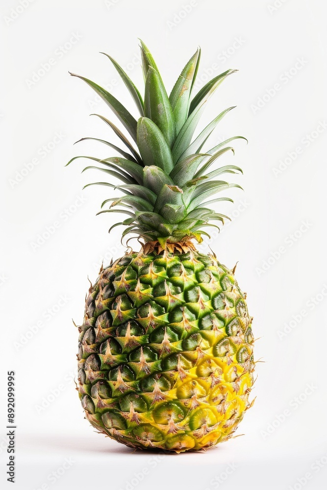 Mystic photo of Kona Sugarloaf Pineapple, isolated on white background Mystic photo of Kona Sugarloaf Pineapple, isolated on white background