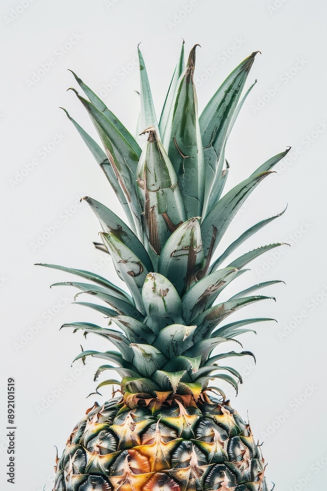 Mystic photo of Sugarloaf Pineapple, isolated on white background