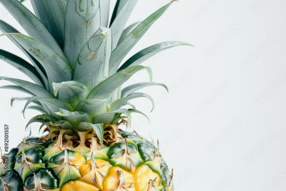 Obraz premium Mystic photo of Sugarloaf Pineapple on the vine, isolated on white background