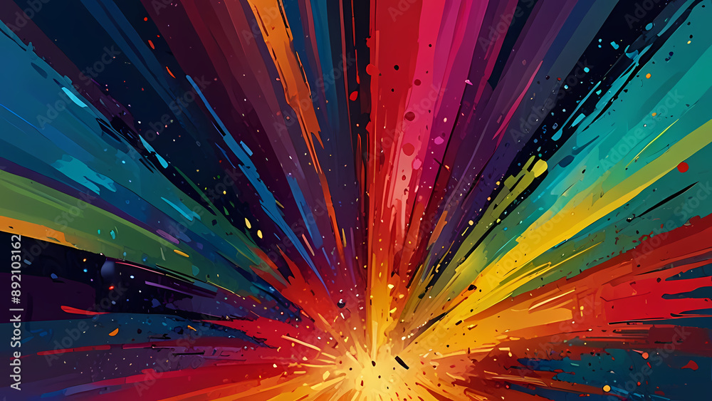 Abstract Paint Brush Explosion Abstract Paint Brush Explosion