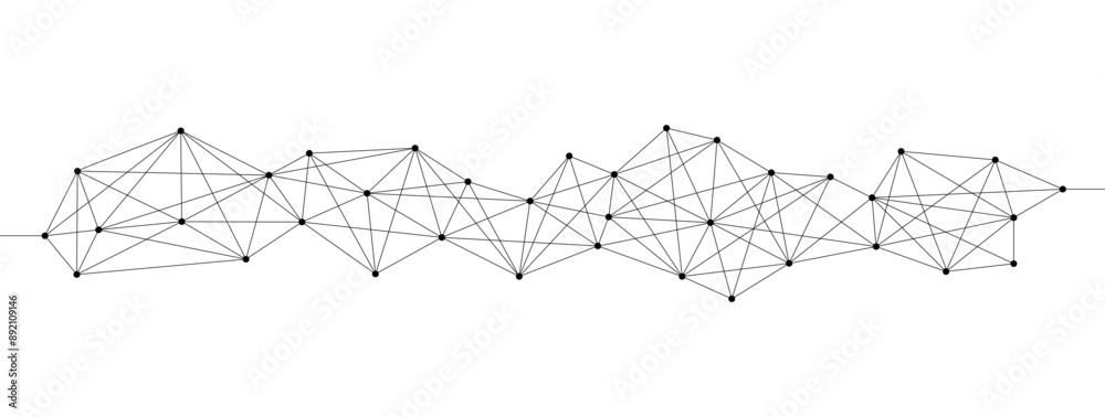 Complex polygonal network connect lines and dots background template. Technology data transfer server global system graphic vector.
Complex polygonal network connect lines and dots background template. Technology data transfer server global system graphic vector.